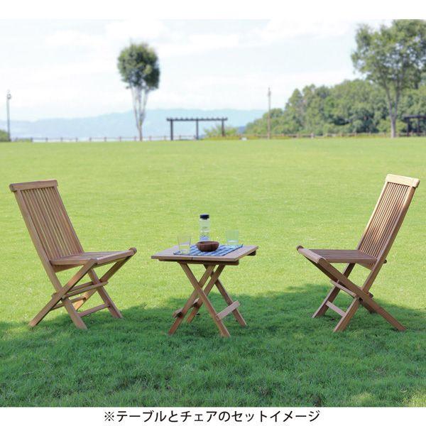 【TS】チークテーブル 折りたたみ式 完成品