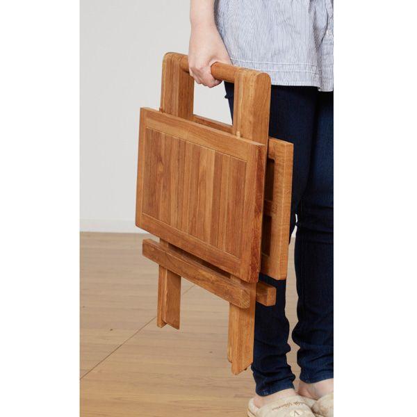 【TS】チークテーブル 折りたたみ式 完成品