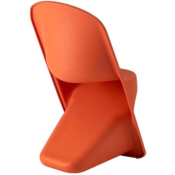 TS】チェア 約W52×D54×H87×SH46cm オレンジ スタッキング可 完成品