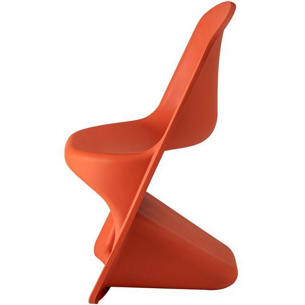 TS】チェア 約W52×D54×H87×SH46cm オレンジ スタッキング可 完成品