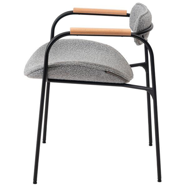 TS】アームチェア 約W56.5×D56×H71×SH47cm ライトグレー 組立式