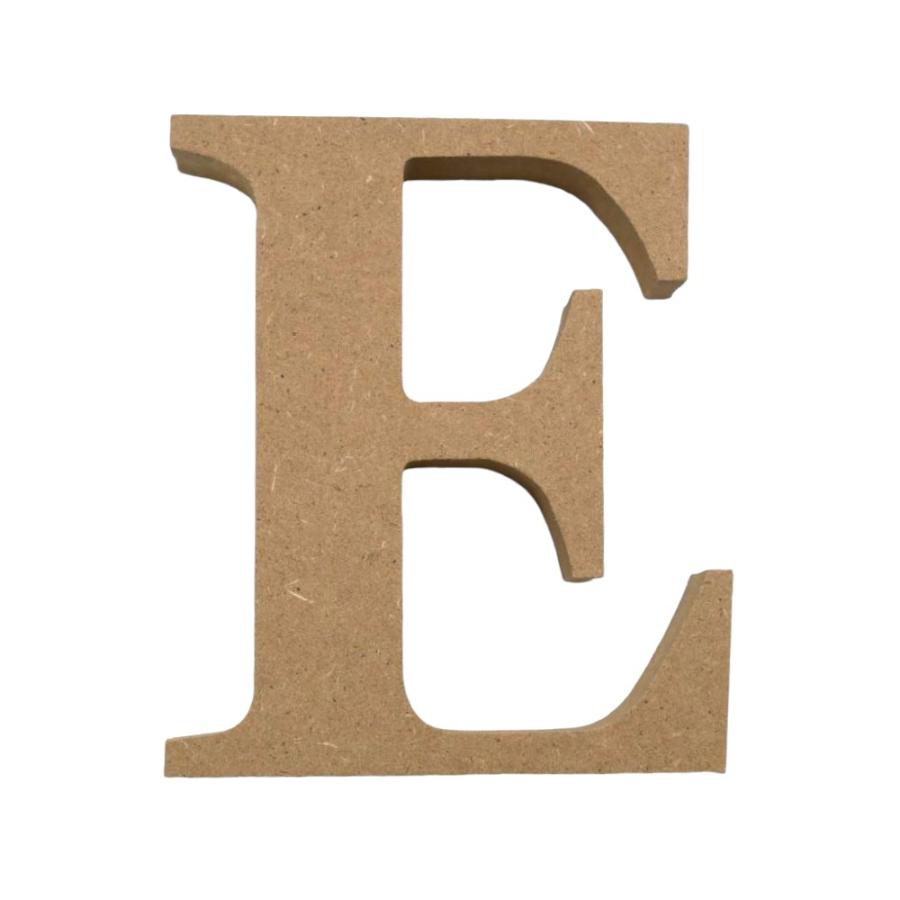 アルファベット & 数字 オブジェ 【E】 木製 MDF イニシャル