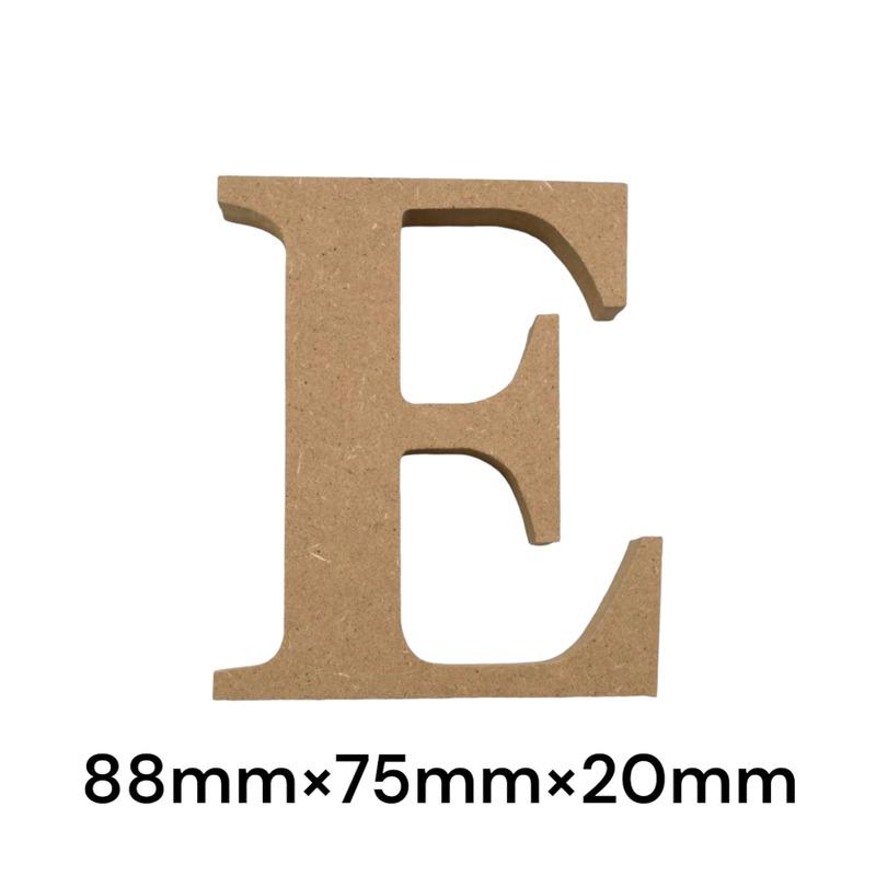 アルファベット & 数字 オブジェ 【E】 木製 MDF イニシャル 