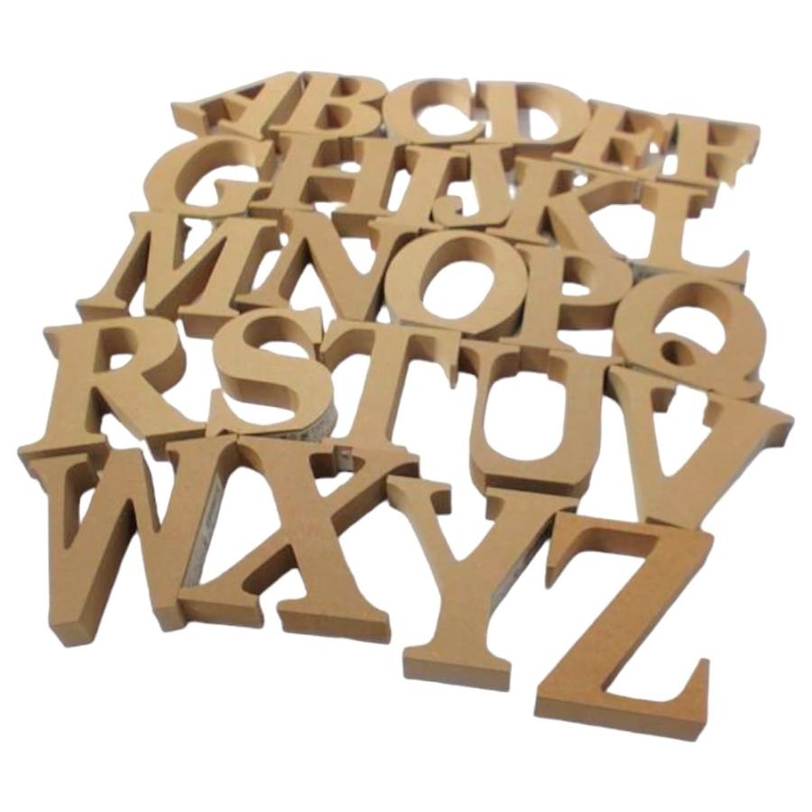 アルファベット & 数字 オブジェ 【E】 木製 MDF イニシャル