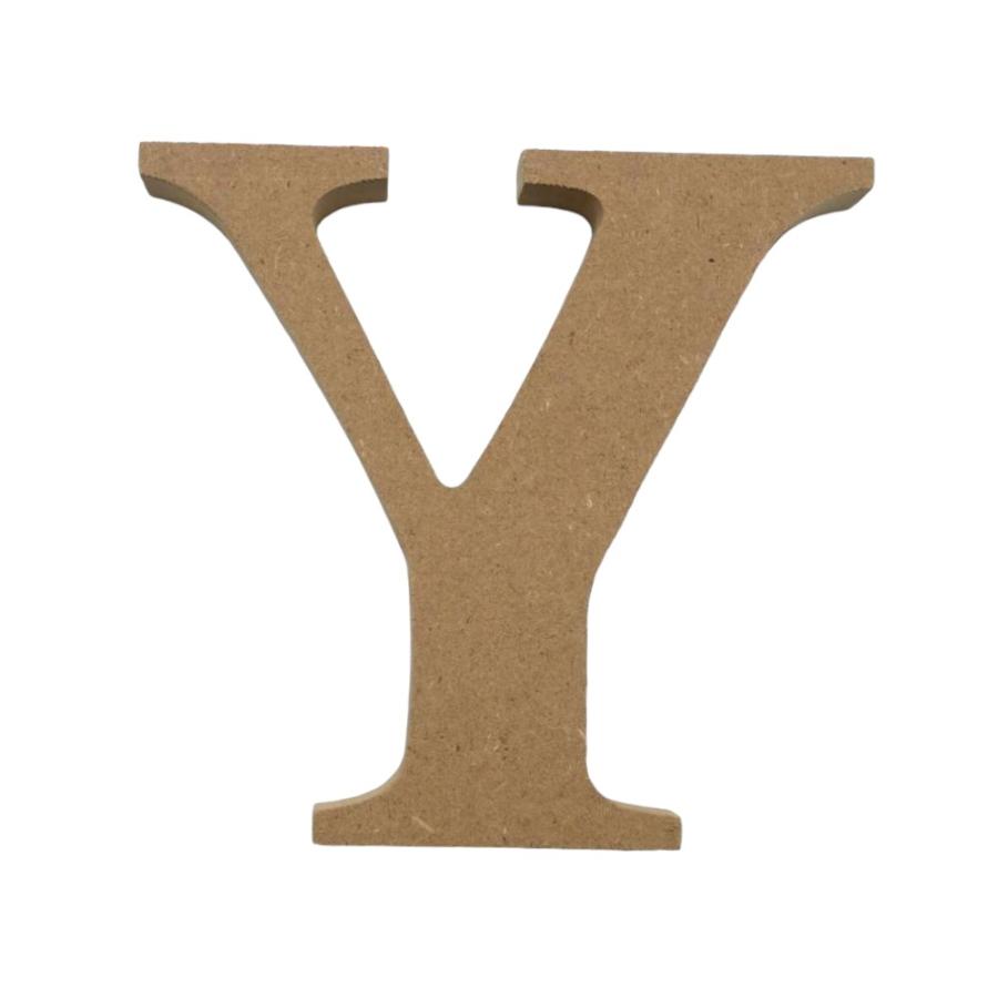 アルファベット & 数字 オブジェ 【Y】 木製 MDF イニシャル