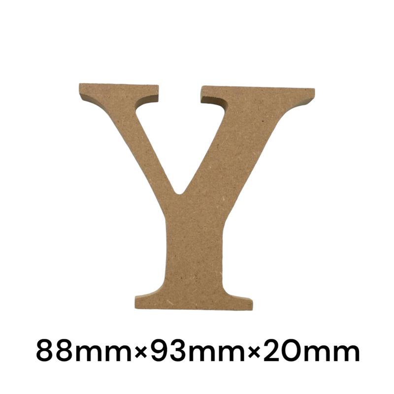 アルファベット & 数字 オブジェ 【Y】 木製 MDF イニシャル