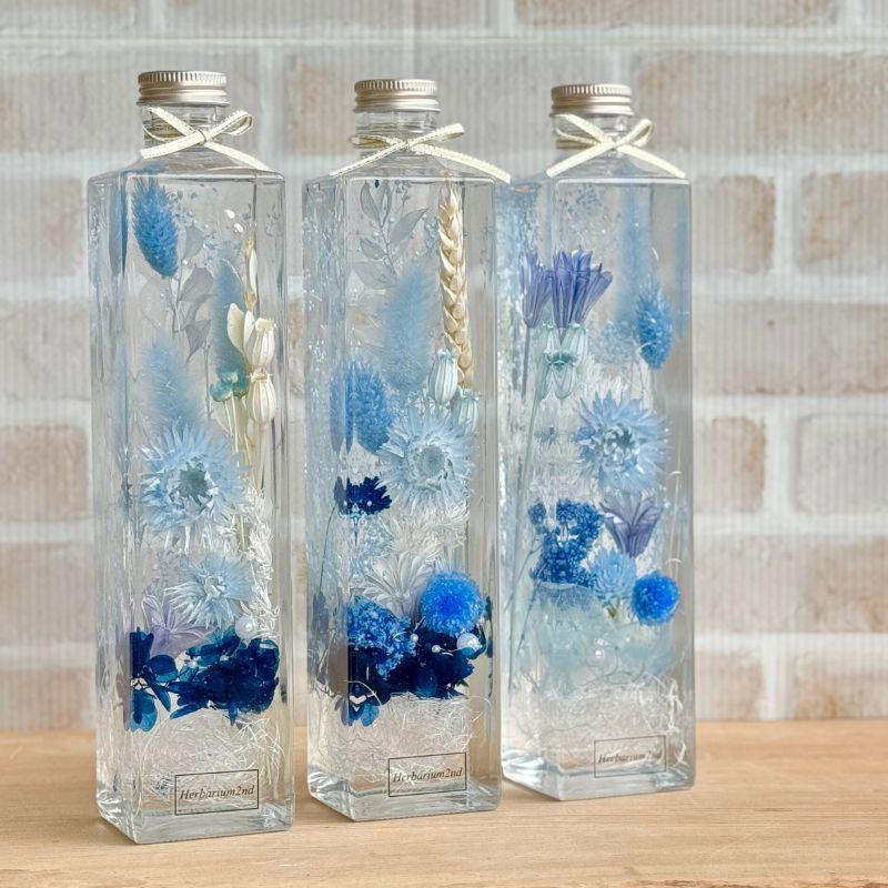 【美品】ハーバリウム資材 ハーバリウム ＼ギフトボックス・カード付／ 完成品 500ml 四角 大きい