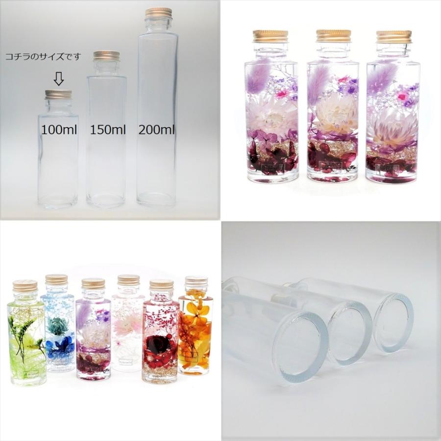 お試し価格／ ハーバリウム 瓶 100ml 5種類 セット いつもと違うボトル