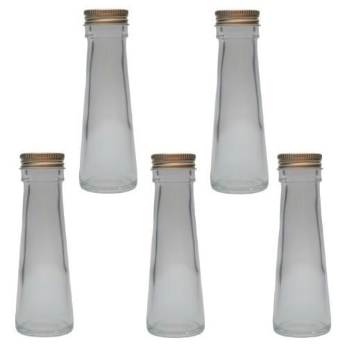 405円 当社の 横浜ハーバリウム弐番店 ハーバリウム 瓶 テーパー 50ml 5本セット キャップ付き ハーバリウムの作り方 ガイド付属