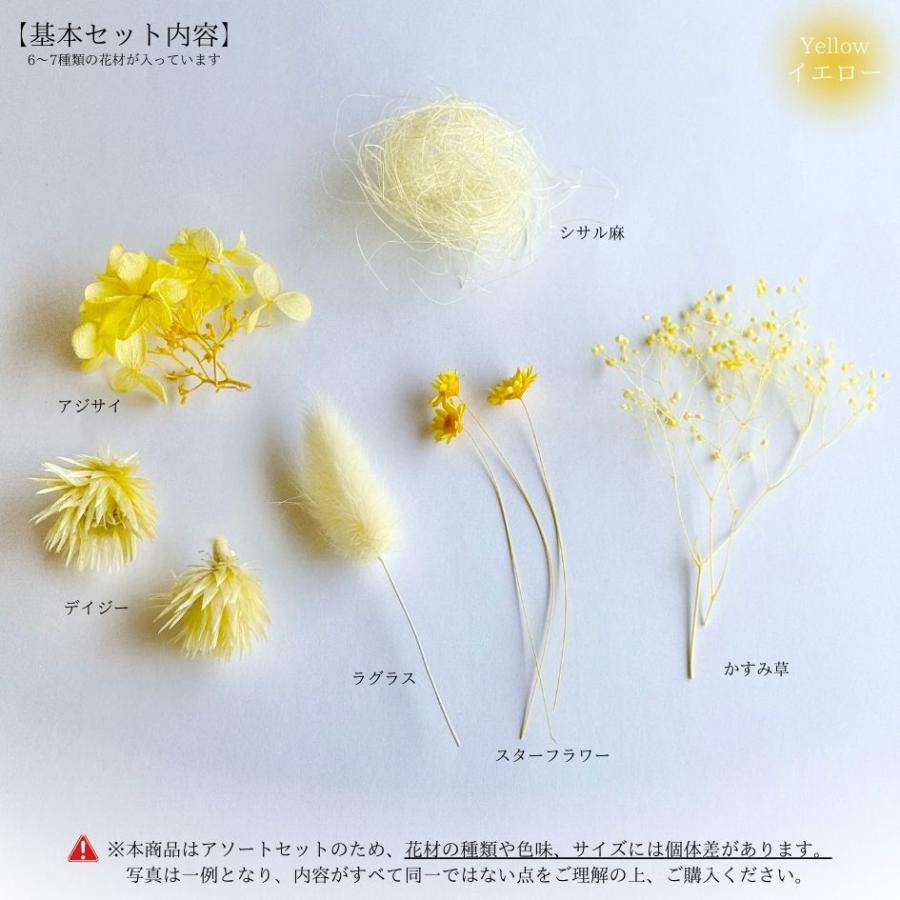 ハーバリウム 花材セット 5色入り 花材の詰め合わせ 中身が見える
