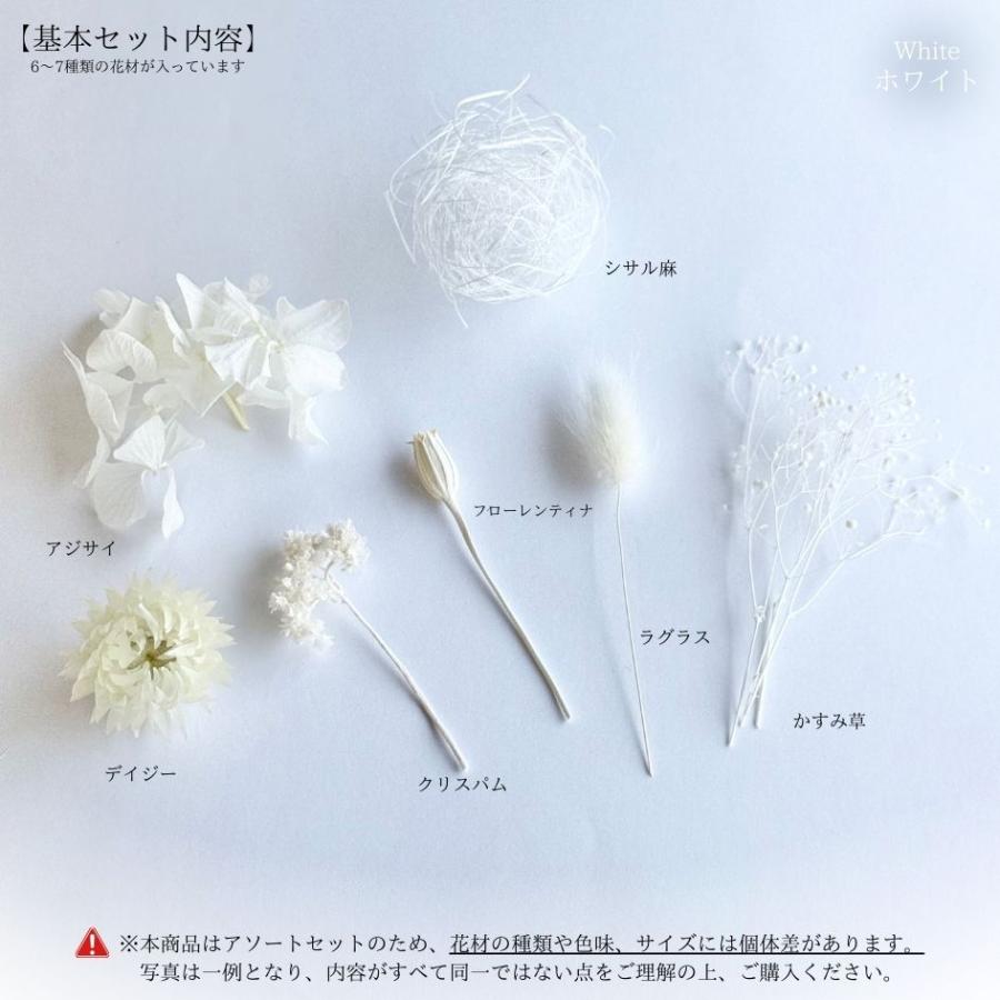 ハーバリウム 花材セット 8色入り 花材の詰め合わせ 中身が見える 