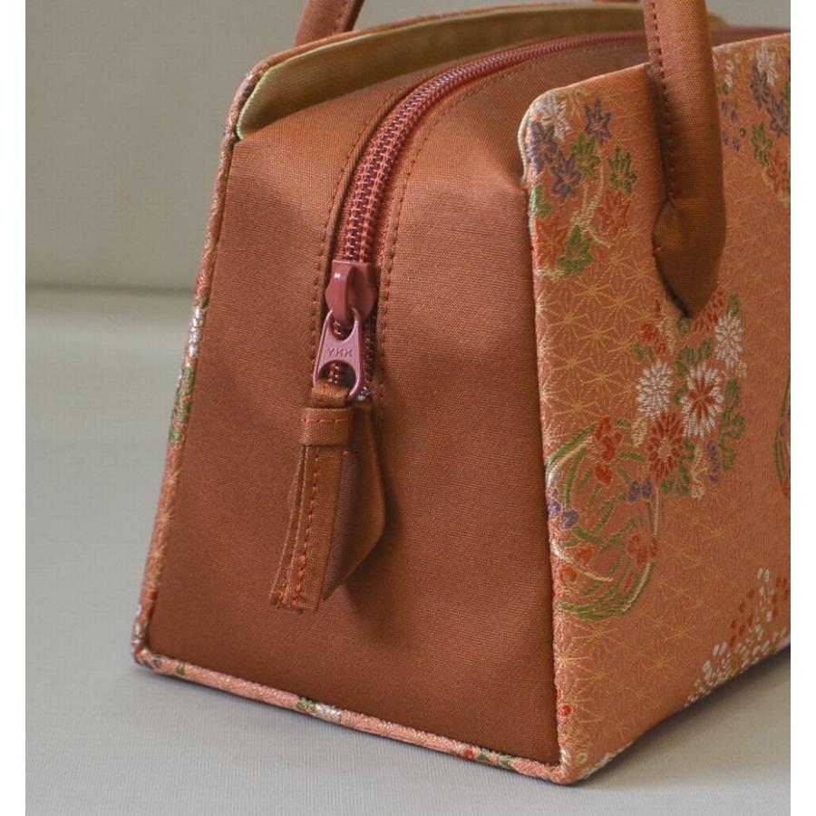 和装バッグ　正絹　和柄ハンドバッグ　持ちやすい大きさのハンドバッグです｜cyadougu-hougadou｜03