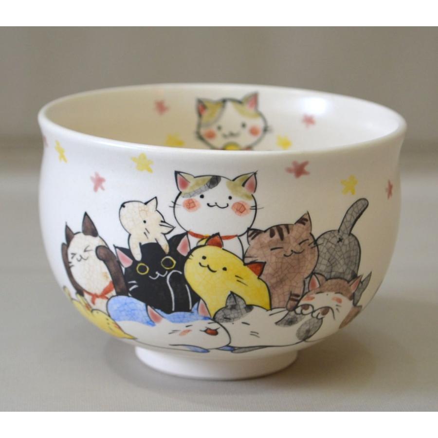ネコ茶碗　ＣＡＴ’Ｓ　加藤永山作　可愛いネコがたくさんです｜cyadougu-hougadou