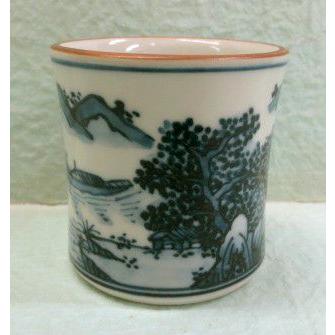 茶道具・蓋置>染付山水蓋置 橋本龍岳作 :hutaoki-ryuugaku001:茶道具