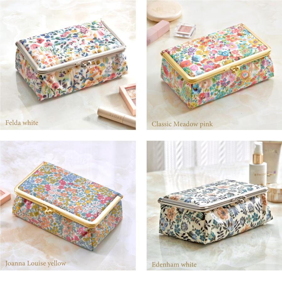 リバティ ハンドメイド がま口ポーチとミラー⑧ LIBERTY.（リバティ） プレミアム リバティプリント がま口 ミラー付き
