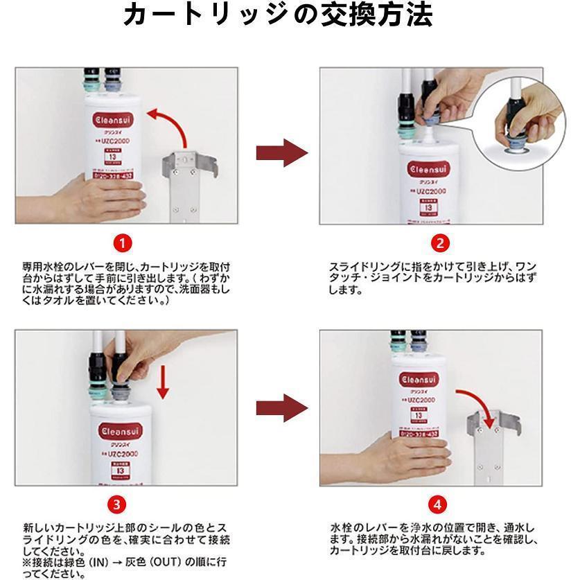 爆買い！ 三菱ケミカルクリンスイビルトイン型カートリッジ浄水器 交換