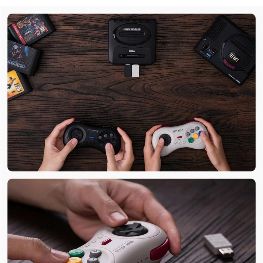 Switch2対応 コントローラー 8BitDo M30 2.4G for SEGA Genesis Mini