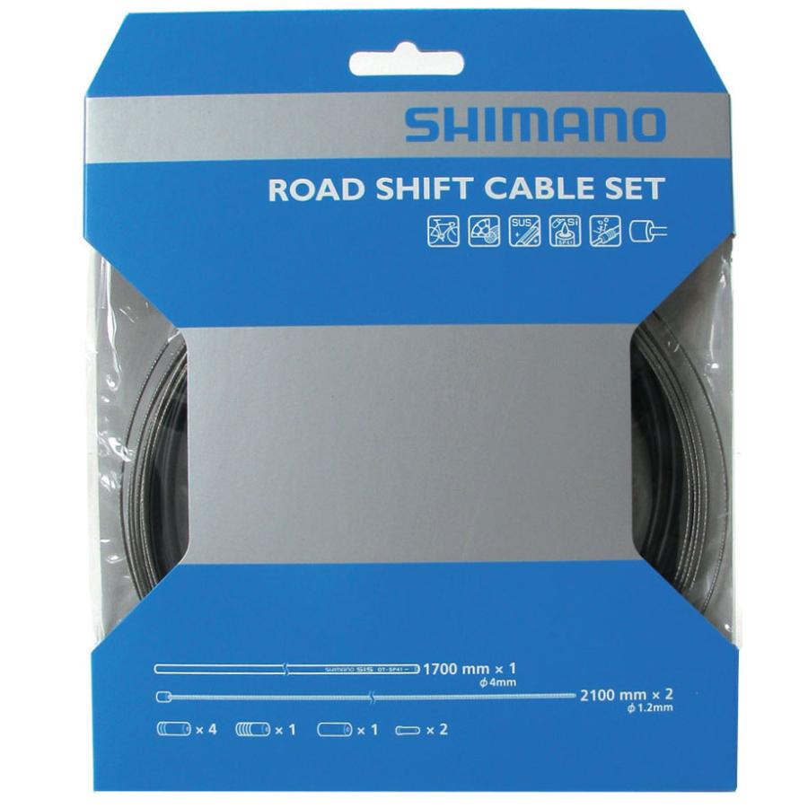 シマノ（SHIMANO） 自転車 ROAD シフトケーブルセット 2本 ブラック