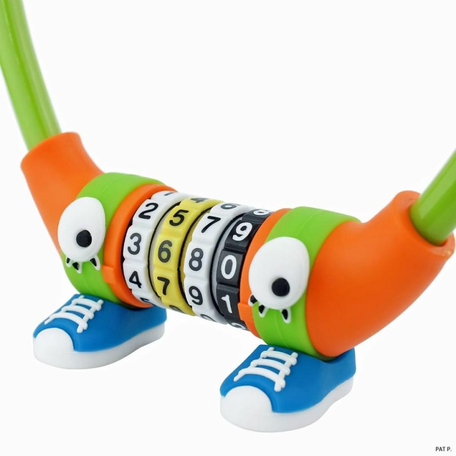 自転車 鍵 ワイヤー OmOcLOCK オモシーロック 40cm 4桁 ダイヤル式