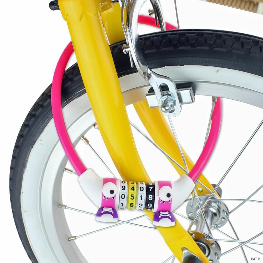自転車 鍵 ワイヤー OmOcLOCK オモシーロック 40cm 4桁 ダイヤル式