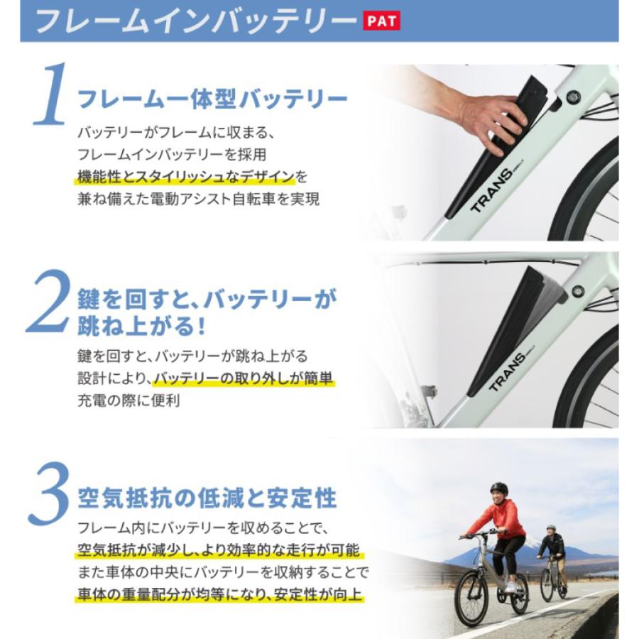 【５のつく日★3000円クーポン!】電動アシスト自転車 GIC ジック TRANS MOBILLY トランスモバイリー SPORTS E-BIKE E-UNITY7016 | TRANS MOBILLY | 08
