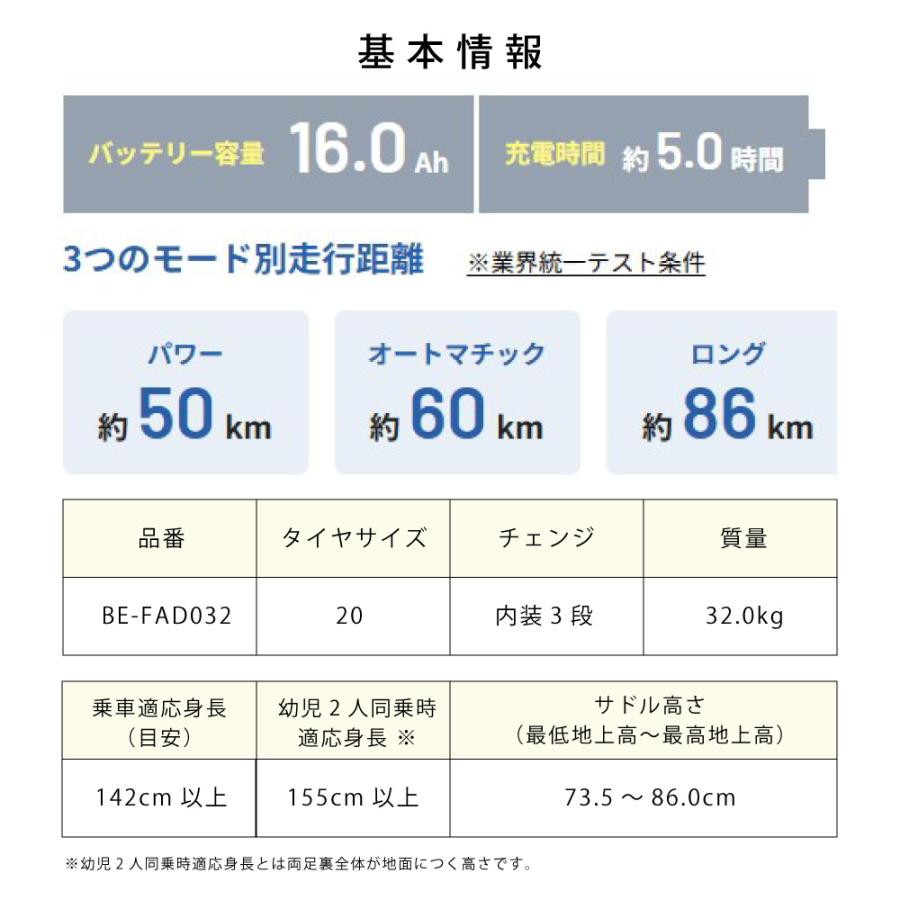 【セット販売】 電動アシスト自転車 パナソニック 2025年 ギュット・アニーズ・DX BE-FAD032 20インチ 3人乗り NCD510S/511S/512S | Gyutto | 08