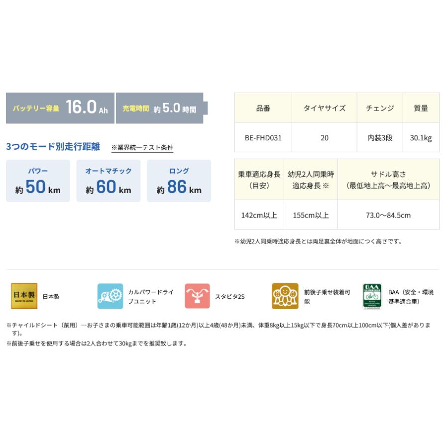 電動自転車 子乗せ付き Panasonic パナソニック 2024年モデル ギュット・クルームF・DX FHD031 | Gyutto | 07