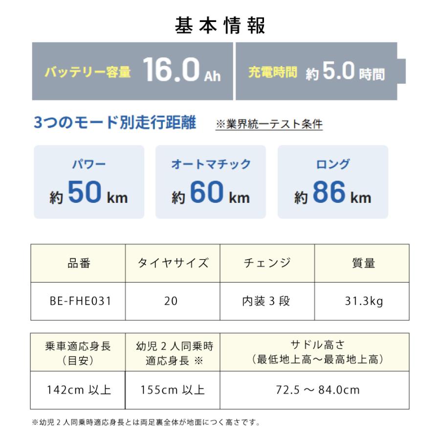 電動アシスト自転車 Panasonic パナソニック 2026年 ギュット・クルームF・EX BE-FHE031 20インチ Gyutto | Panasonic | 09