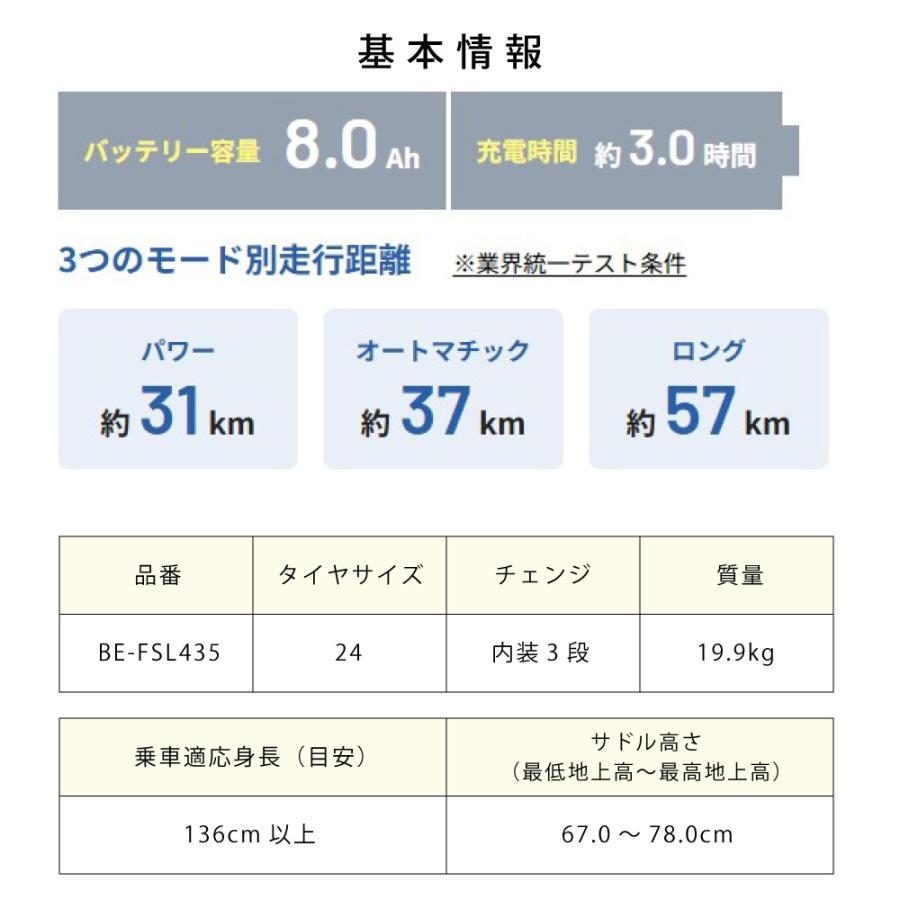 電動アシスト自転車 Panasonic パナソニック 2026年モデル ビビ・SL BE-FSL435 24インチ ViVi | ViVi | 07