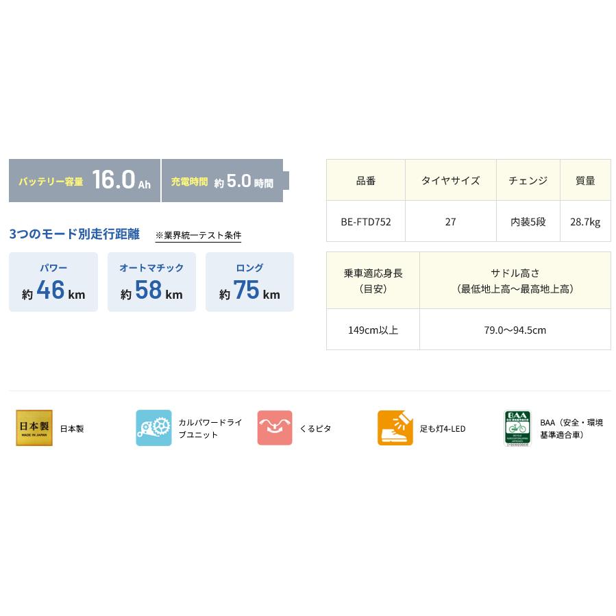 電動自転車 シティモデル Panasonic パナソニック 2024年モデル ティモ・DX FTD752 | TIMO | 05