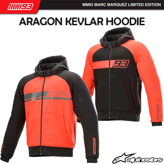 alpinestars〕4200220 MM93 ARAGON KEVLAR HOODIE マルクマルケス 蟻