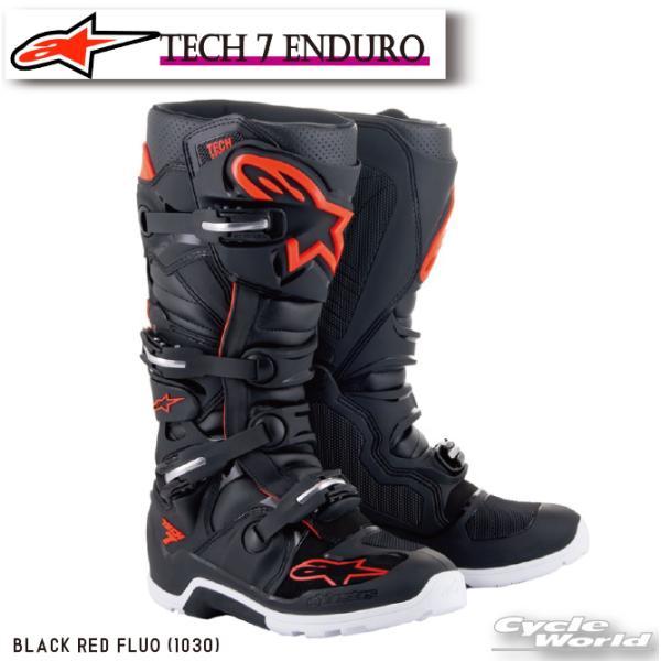 正規品〔Alpinestars〕 2012114 TECH 7 ENDURO ＜BLACK RED FLUO 