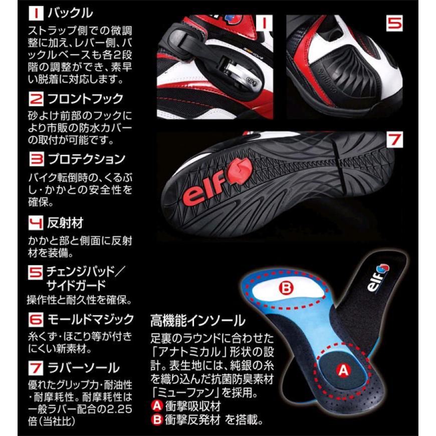 ☆送料無料 正規品〔elf〕 シンテーゼ14 防水ライディングシューズ