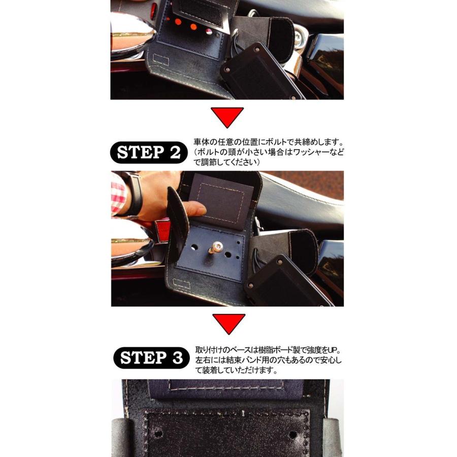 正規品〔DEGNER〕 SB-34A 全別体式レザーETCケース 分離式ETC 本革 料金所 アメリカン ハーレー デグナー 【バイク用品】の画像