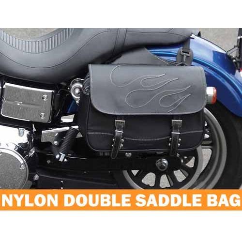 DEGNER〕 NB-4FB ナイロンサドルバッグ ファイア 《容量：片側14L