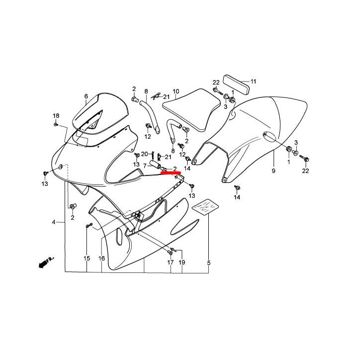 ホンダ（HONDA） 正規品【HRC】50803-NF4-610 カウルナット NUT,COWL