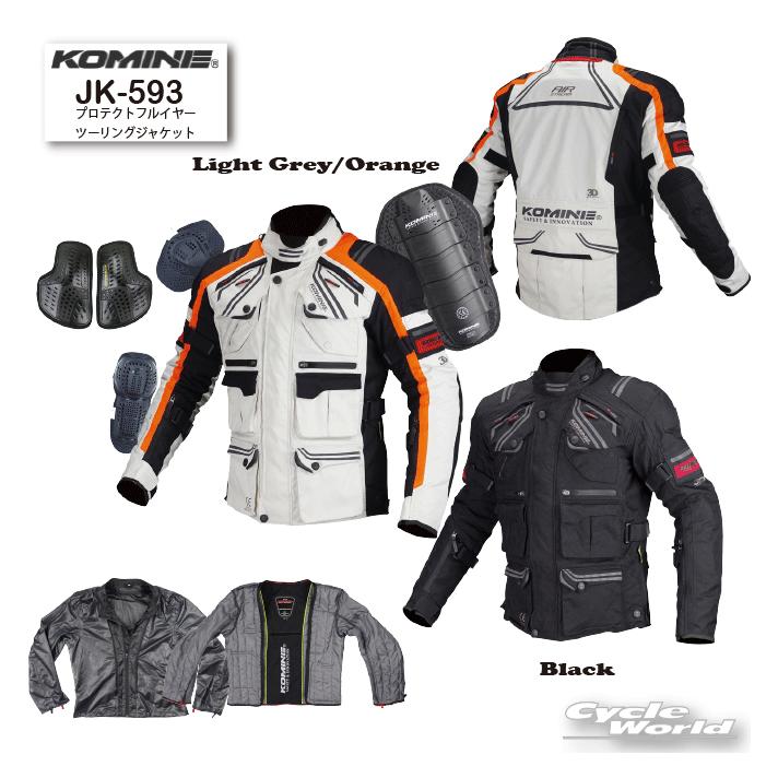 KOMINE ツーリングジャケット XL バイク プロテクター付き コミネ 400円OFFクーポン配布中 KOMINE バイク用 春夏 CE