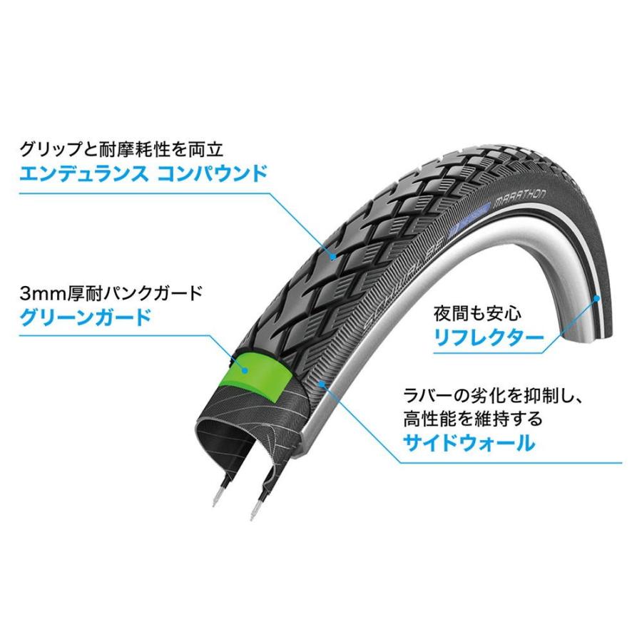 (春得セール)(送料無料対象外)シュワルベ マラソン タイヤ700C(リフレクター付)