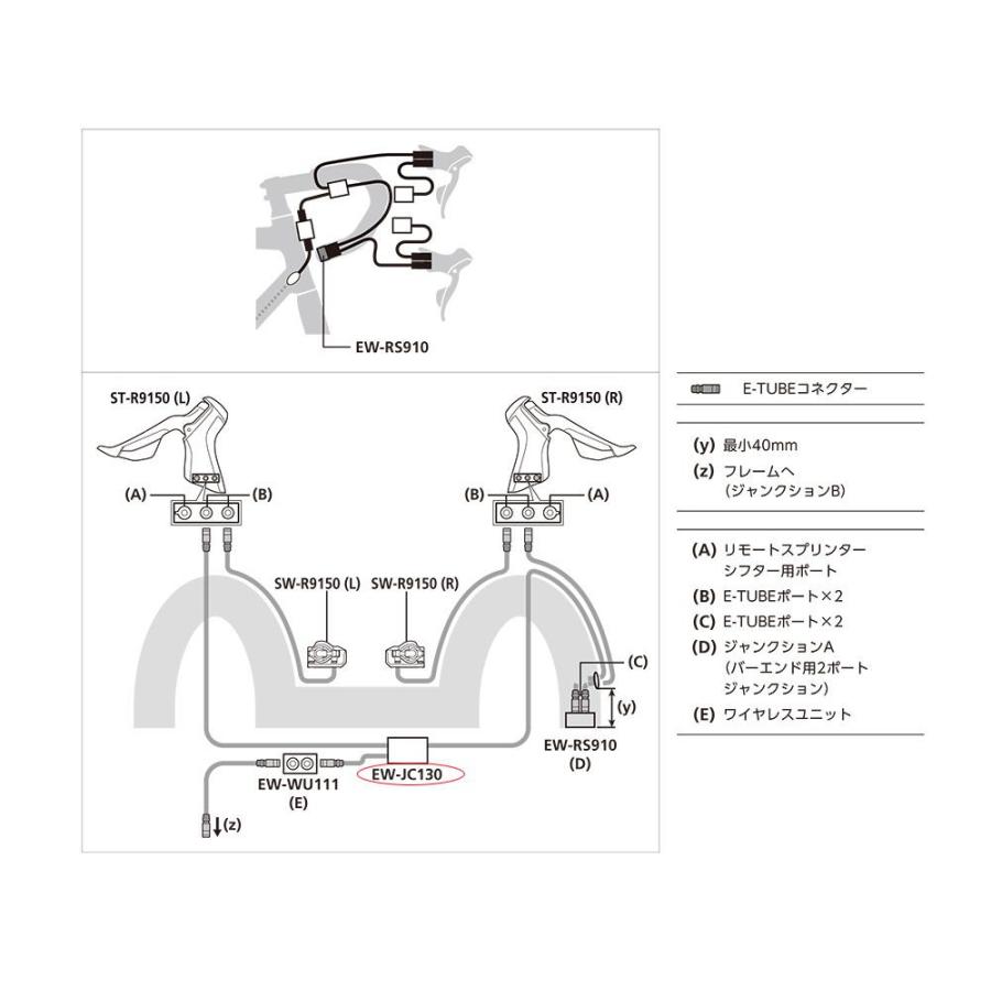 シマノ (春得セール)シマノ(SHIMANO) Di2 EW-JC130-SS 分岐ジャンクション 250/350/50mm : サイクル ...