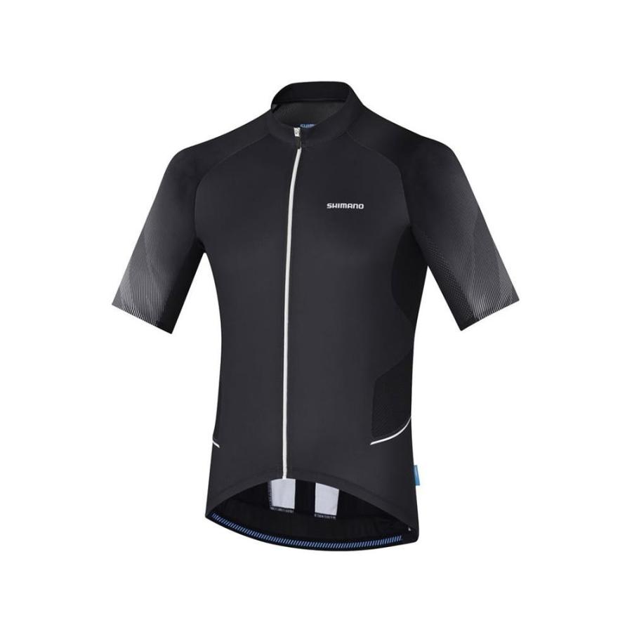 (特セール)シマノ(SHIMANO) 18’MIRROR COOL（ミラークール）ジャージ＜ブラック/ホワイト＞（現品限り） 特価品の画像