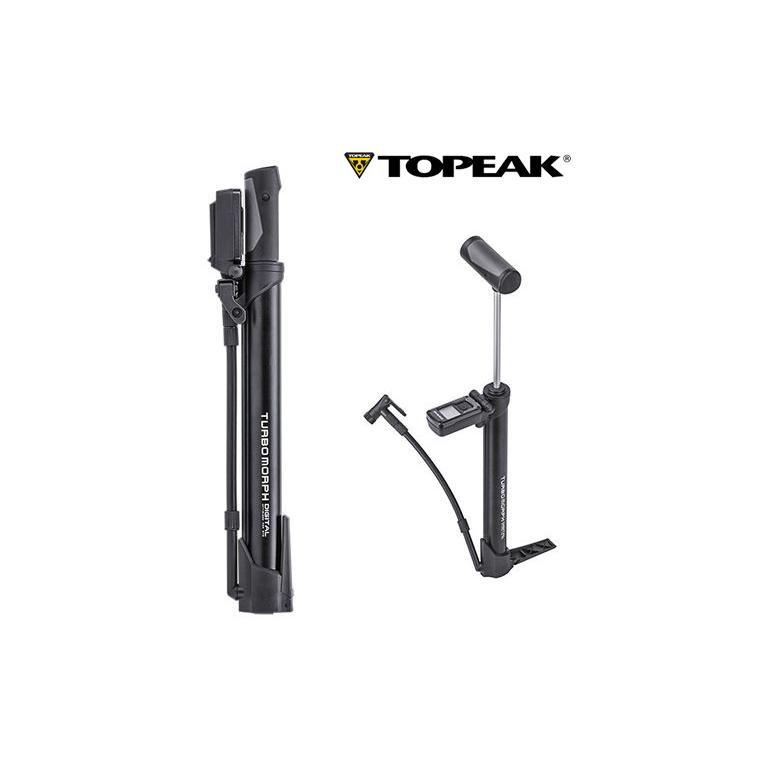 特セール)TOPEAK ターボ モーフ デジタル シルバー 携帯ポンプ