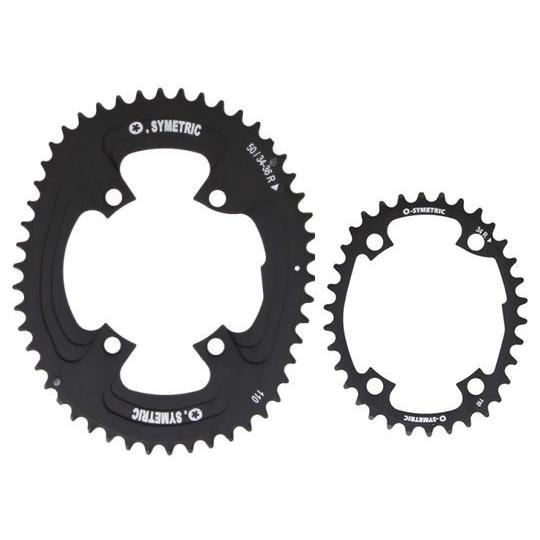 O Symetric 楕円チェーンリング 54/44 PCD110 4アーム