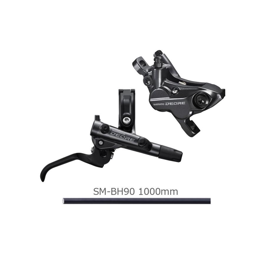 (8800円以上条件付き送料無料)シマノ(SHIMANO) DEORE BL-M6100右レバー/BR-M6120 DISCキャリパー(D02Sメタルパッド付)Jキット 前用ホース1000mm付属｜cycle-yoshida｜02