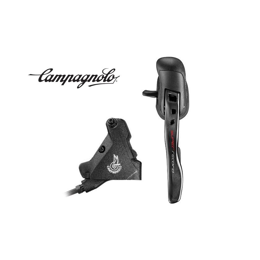 (8800円以上条件付き送料無料)カンパニョーロ(CAMPAGNOLO)　スーパーレコード DB エルゴパワーレバー左のみ(2S)＋リアDISCキャリパー140mm用 (レッドオイル仕様)｜cycle-yoshida