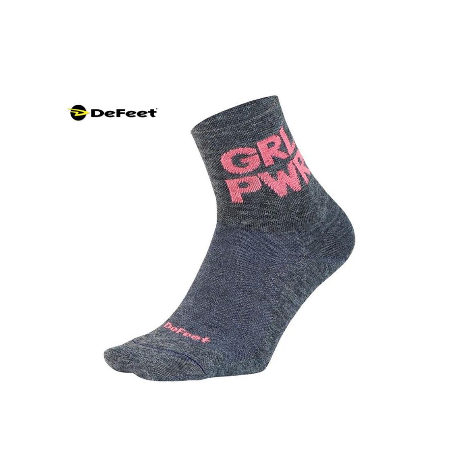 ネコポス対象商品 ディフィート DeFeet WI COMP W 3” Pink ソックス Girl Power Hi-Vis Gravel Grey 在庫処分 即発送可能