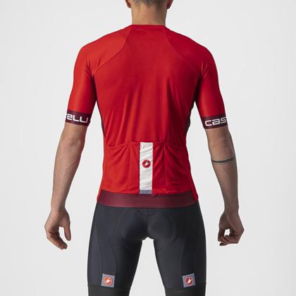 (特セール)カステリ(CASTELLI) ENTRATA VI JERSEY 22025 023 RED/BORDEAUX-IVORY （現品限り） 特価品の画像