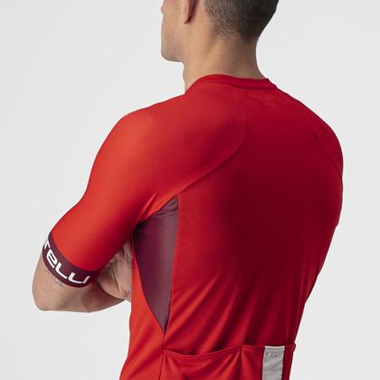 (特セール)カステリ(CASTELLI) ENTRATA VI JERSEY 22025 023 RED/BORDEAUX-IVORY （現品限り） 特価品の画像