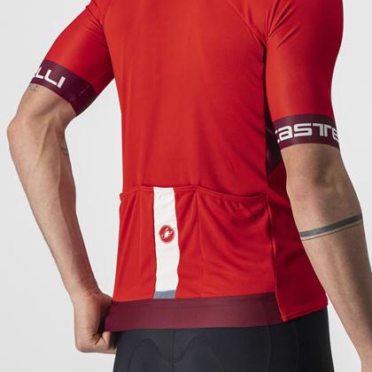 (特セール)カステリ(CASTELLI) ENTRATA VI JERSEY 22025 023 RED/BORDEAUX-IVORY （現品限り） 特価品の画像