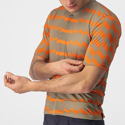(特セール)カステリ(CASTELLI) UNLTD STERRATO JERSEY 22007 353 OLIVE GREEN/ORANGE RUST （現品限り） 特価品の画像