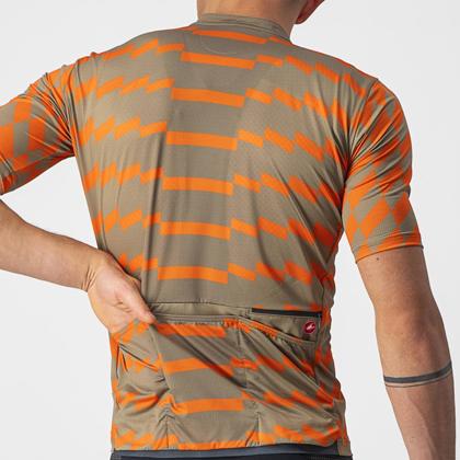(特セール)カステリ(CASTELLI) UNLTD STERRATO JERSEY 22007 353 OLIVE GREEN/ORANGE RUST （現品限り） 特価品の画像